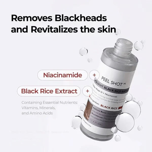 🏆Flash Sale⚡ 50K+ SOLD! Peel Shot Glow Rice Ampoule Duo - Serums for Brightening, Exfoliating, and Moisturizing🌾