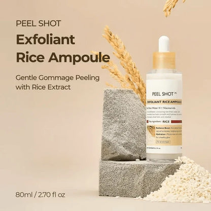 🏆Flash Sale⚡ 50K+ SOLD! Peel Shot Glow Rice Ampoule Duo - Serums for Brightening, Exfoliating, and Moisturizing🌾